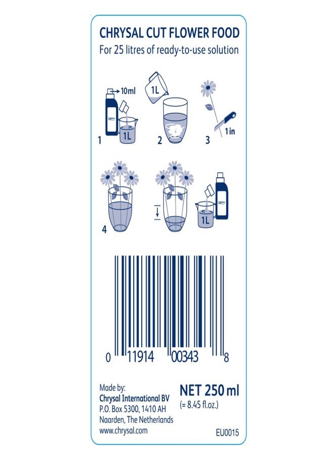 CHRYSAL Chrsyal Cut Flower Universal Food - 10ml/L Bottle (3 Pack) - Image 2